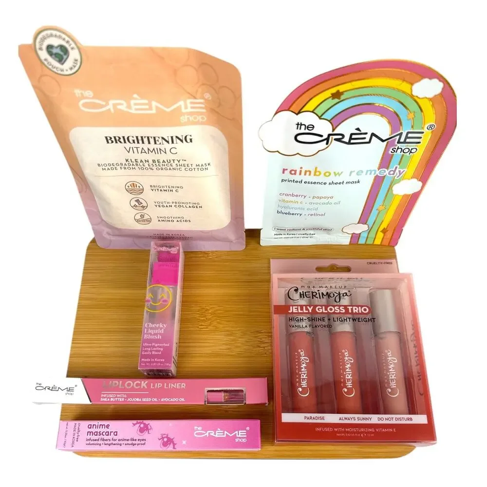 The Crème Shop Makeup & Skincare Gift Set Jelly Gloss Mask Bundle NWT